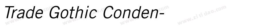 Trade Gothic Conden字体转换